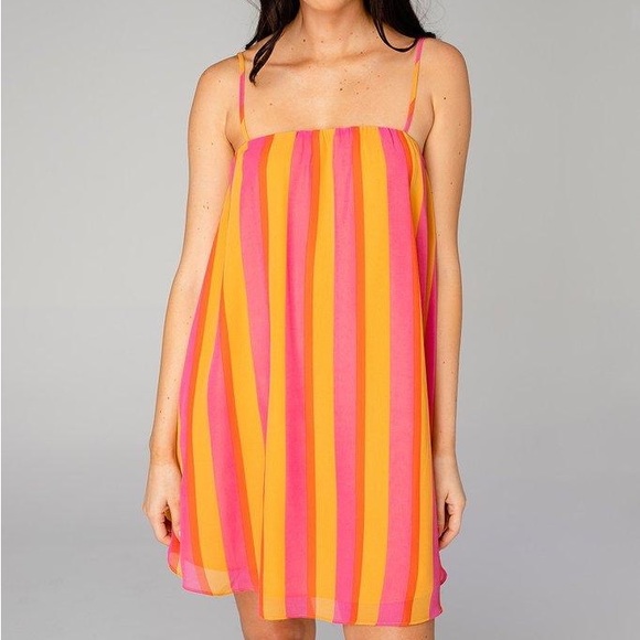 SANDRA SWING MINI DRESS- FRUITY PEBBLES - Picture 1 of 3